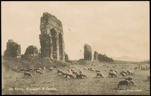 Cartoline Rom Roma Acquedotti di Claudio Schafe - Fotokarte 1923  Italien Italia