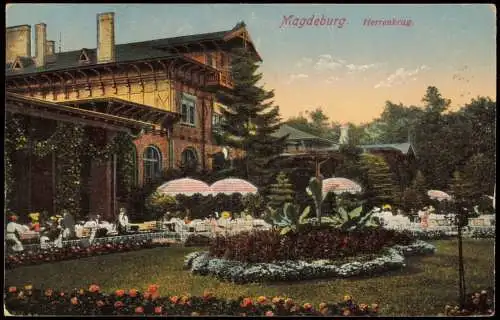 Ansichtskarte Herrenkrug-Magdeburg Herrenkrug Restaurant 1922