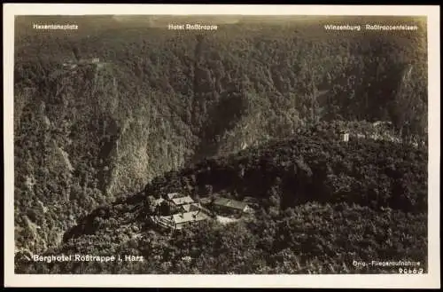 Ansichtskarte Thale (Harz) Luftbilder Berghotel Roßtrappe 1937