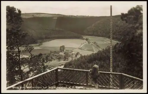 Ansichtskarte Wünschendorf (Elster) Blick vom Weiberstein 1930