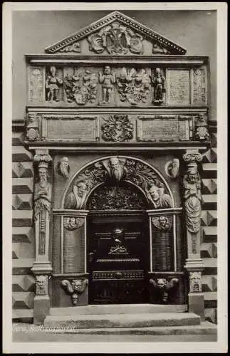 Ansichtskarte Gera Rathaus Portal 1943