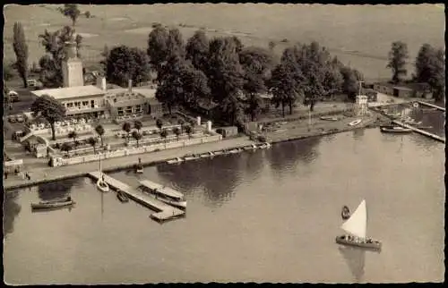 Ansichtskarte Steinhude-Wunstorf Luftaufnahme Luftbild Strand Hotel 1957