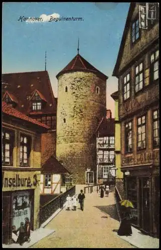 Ansichtskarte Hannover Beguinenturm Straße Bäckerei 1924