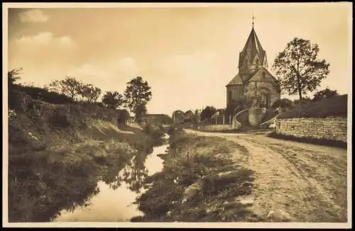 Ansichtskarte Salzkotten Partie an der Kapelle - Fotokarte 1935