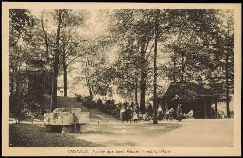 Krefeld Crefeld Partie aus dem Kaiser Friedrich-Park Pavillon 1915