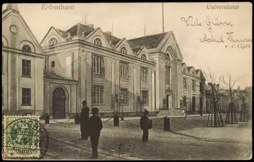 Postcard Kopenhagen København Universität Universitetet 1912