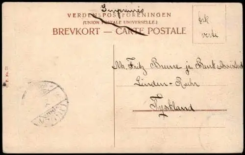 Postcard Kopenhagen København Universität Universitetet 1912