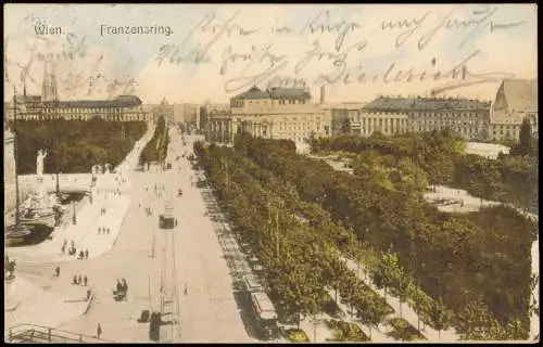 Ansichtskarte Wien Franzensring 1913