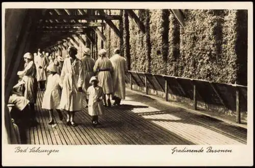 Ansichtskarte Bad Salzungen Gradierende Personen Gradierwerk 1932