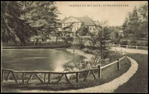 Ansichtskarte Friedrichroda Parkhotel Reinhardsbrunn 1914