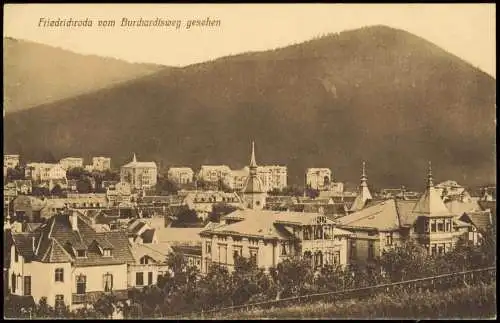 Ansichtskarte Friedrichroda vom Burchardtsweg gesehen 1915