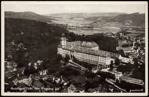 Ansichtskarte Rudolstadt Luftbild vom Flugzeug aus 1938