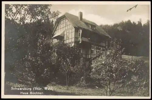 Ansichtskarte Schwarzburg Haus Büchner. 1930