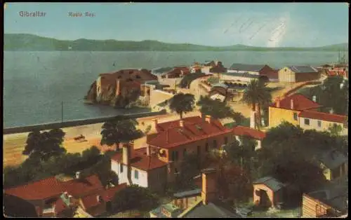 Postcard Gibraltar Rosia Bay Gibraltar Panorama 1912