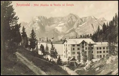 Cortina d´Ampezzo Ampezzotal Hôtel Misurina de Vecellio col Sorapis 1910