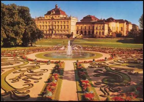 Ansichtskarte Ludwigsburg Würt  Residenzschloß und Blühendes Barock 1991