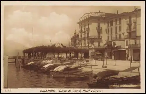 Cartoline Bellagio Lago di Como Hotel Florence 1928