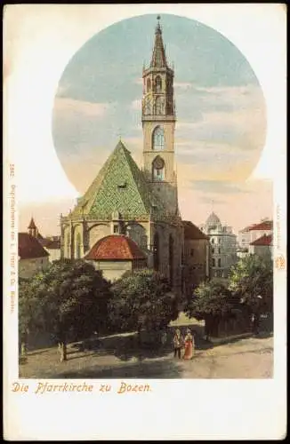 Cartoline Bozen Bolzano Die Pfarrkirche 1906