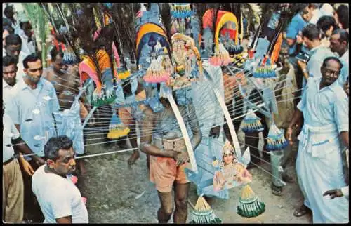 Postcard Singapur THAIPUSAM FESTIVAL 1971