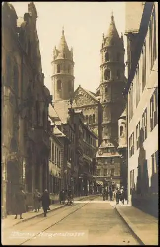 Ansichtskarte Worms Hagenstraße - Fotokarte 1926