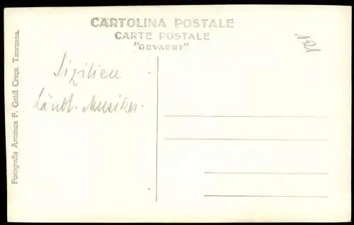 Cartoline Taormina Musiker Typen Trachten 1928  Sicilia Sizilien