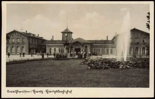 Ansichtskarte Nordhausen Bahnhof 1942