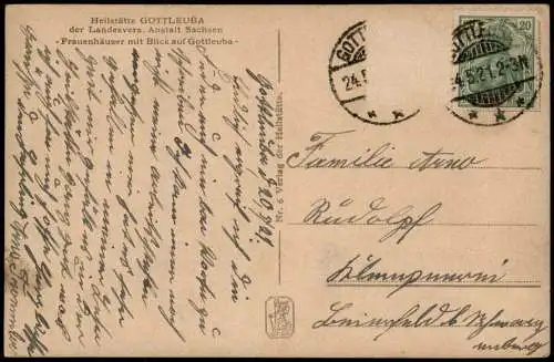 Bad Gottleuba-Berggießhübel Panorama-Ansicht Heilstätte Frauenhäuser 1921