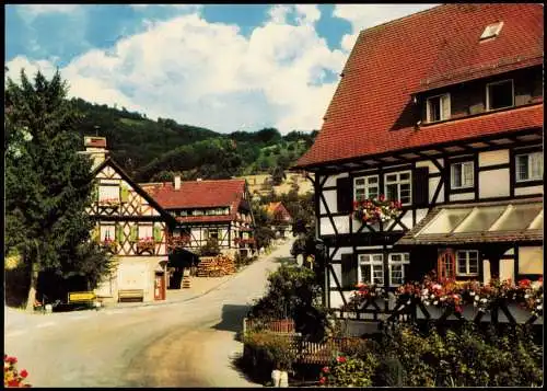 Ansichtskarte Sasbachwalden Ortsansicht, Straßen Partie 1975