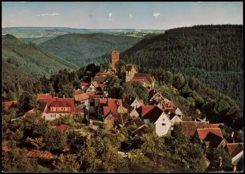 Bad Teinach-Zavelstein Panorama Blick zur Burgruine Zavelstein 1970