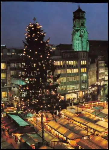 Ansichtskarte Stuttgart Weihnachtsmarkt 1978