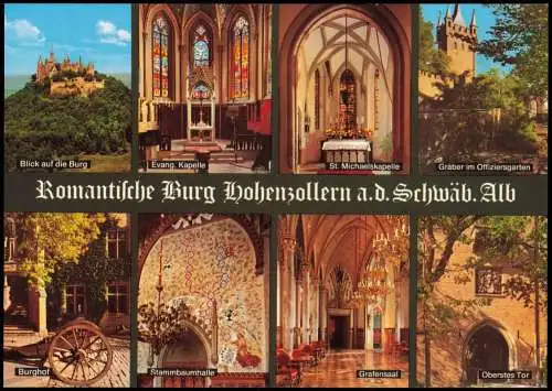 Ansichtskarte Hechingen Romantische Burg Hohenzollern a.d. Schwäb. Alb 1980