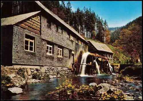 .Baden-Württemberg HEXENLOCHMÜHLE zweirädrige Mühle im Schwarzwald 1975