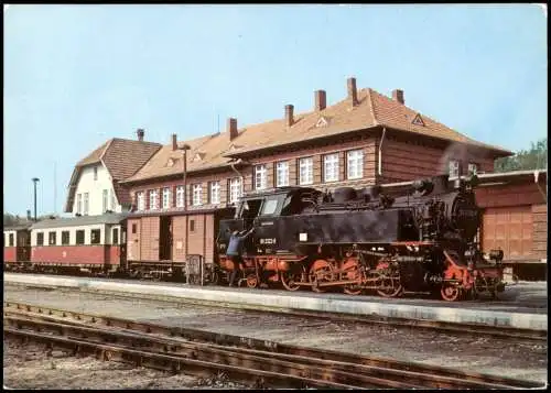 Ansichtskarte Kühlungsborn Bahnhof, Dampflokomotive 1980/1984