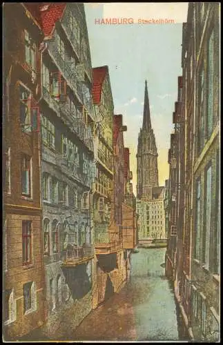 Ansichtskarte Hamburg Steckelhörn Künstlerkarte 1913