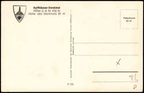 Kelbra Kyffhäuser-Denkmal Ehrenhalle mit Flaggen Fahnen 1930