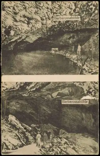 Ansichtskarte Bad Frankenhausen Barbarossa-Höhle 2 Bild 1914