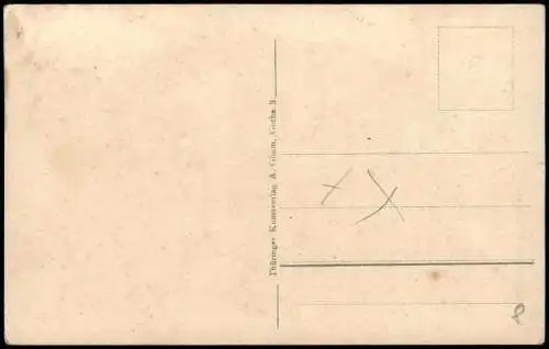 Ansichtskarte .Thüringen Thüringer Spinnstube 1915