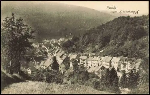 Ansichtskarte Ruhla vom Liesenberg. 1911