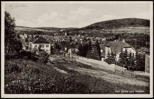 Ansichtskarte Bad Berka Stadt von Westen 1940