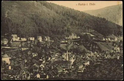 Ansichtskarte Ruhla Stadt mit Fabriken 1916