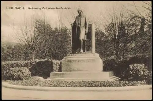 Ansichtskarte Eisenach Großherzog Carl Alexander-Denkmal. 1915