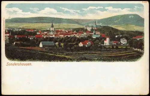 Ansichtskarte Sondershausen Stadtblick 1906