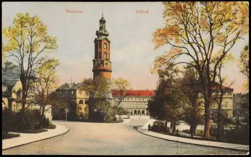 Ansichtskarte Weimar Straßenpartie am Schloß 1913