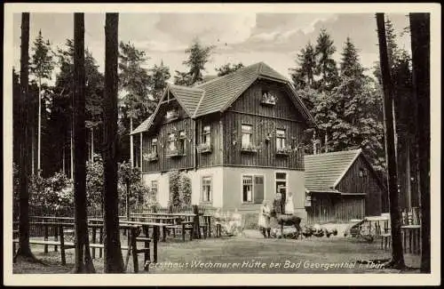 Ansichtskarte Georgenthal (Thüringen) Forsthaus Wechmarer Hütte 1937