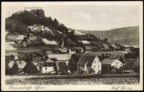 Postcard Niedergrund Dolní Podluží bei Bodenbach - Stadtpartie 1939