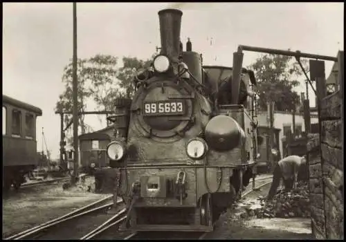 DDR Foto Sammelkarte Thema Dampflokomotive der Spreewaldbahn 1970