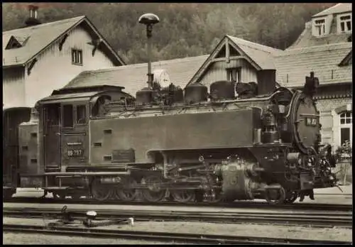 DDR Foto Sammelkarte Thema Dampflokomotive der sächsischen Staatsbahn 1967