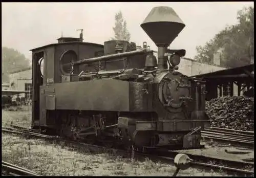 DDR Foto-/Sammelkarte Thema Dampflokomotive ehem. Heeresfeldbahn-Lokomotive 1970