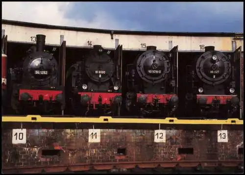 Ansichtskarte  Lokparade im Museums-Bahnbetriebswerk Arnstadt 1993