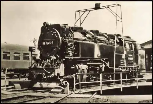 DDR Foto-/Sammelkarte Thema Dampflokomotive der Harz-Querbahn 1970